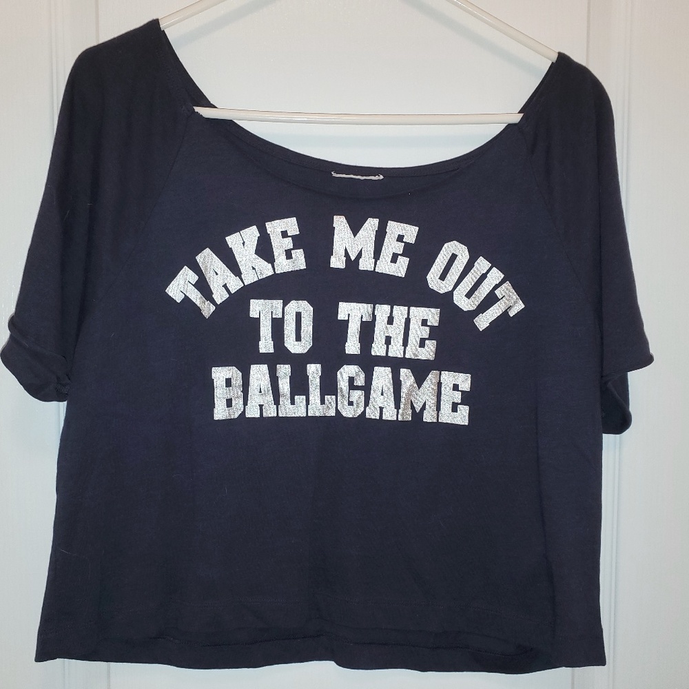 Victoria's Secret Pink NY Yankees Crop Top Tee